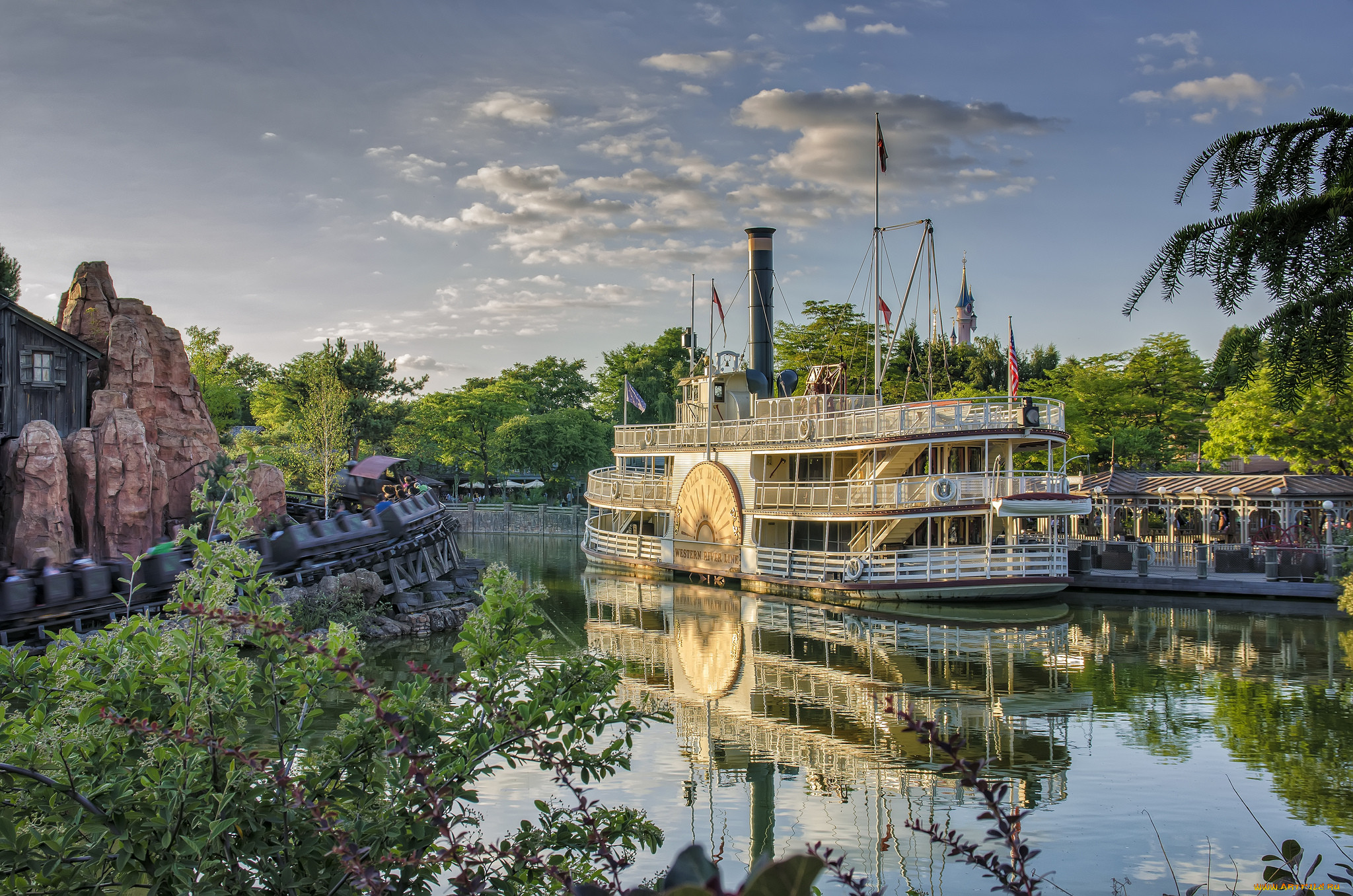 roller coaster and riverboat, , , , , , 